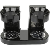 Dubbele Cornflakes Dispenser – Voorraadpot – Granen Dispenser – 2 x 500g Capaciteit – Voor Ontbijtgranen, Snacks en Droge Producten – Zwart