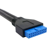 USB 3.0 Female naar 20-Pin Moederbord Adapterkabel met Laag Profiel PCI Bracket - 40 cm - Eenvoudige Installatie en Dubbele USB 3.0 Poorten