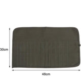 School Pennenzak - 30 Gaten Penseel, Kantoorbenodigdheden Tas Oprolbaar Canvas Penseelhouder Tekenen Pen Aquarel Olieverf Borstel Houder, Ideaal voor het Organiseren en Beschermen van Kunstbenodigdheden