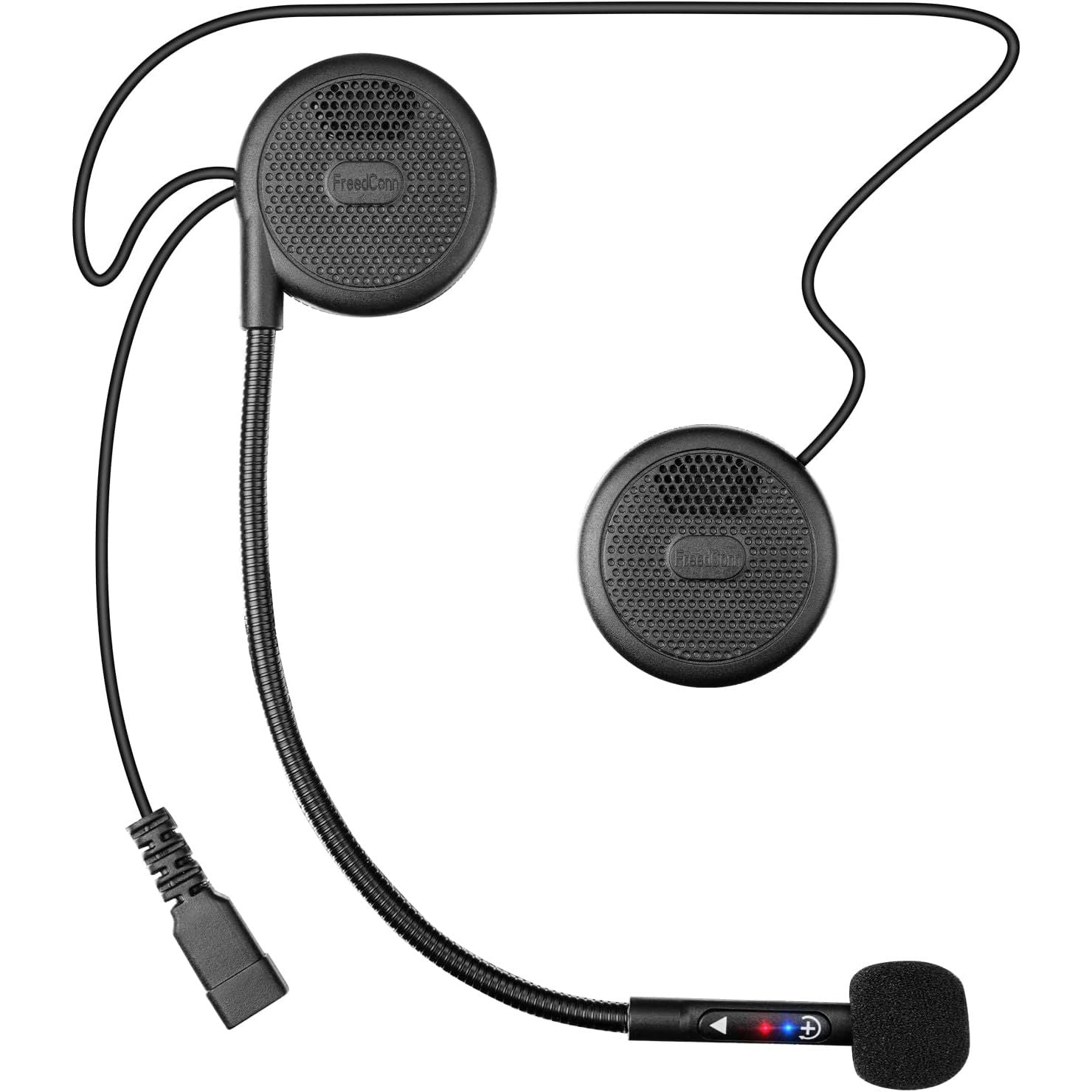 FreedConn Bluetooth Motorhelm Headset – Waterdichte Oortelefoons met Luidsprekers – Handsfree Muziek en Oproepbediening – 70 Uur Standby – 7 Uur Speeltijd – CVC Ruisonderdrukking