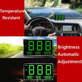 Universele GPS HUD Snelheidsmeter C80 - Groot Digitaal Display - Snelheidsmeter voor Auto's en Vrachtwagens - Met Over Snelheidswaarschuwing en Vermoeidheidsrijden Alarm