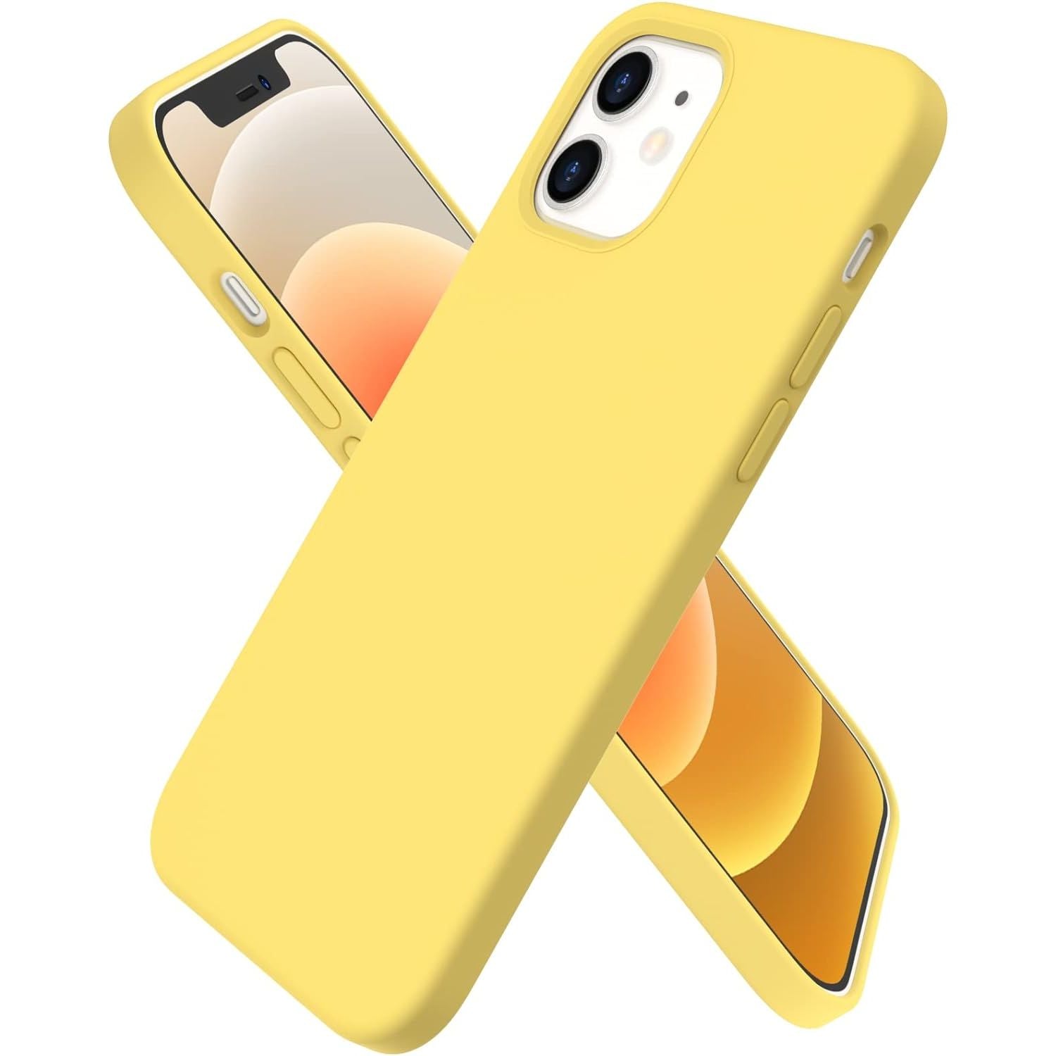 iPhone 12 & 12 Pro Case - 6.1 inch - Compatibel met beide modellen (6.1 inch). Slank ontwerp van vloeibare siliconen met 3 lagen voor volledige bescherming, Zacht, flexibel en volledig bedekkend voor optimale grip en bescherming