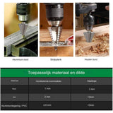 HSS Verzinkboor met Titanium Coating - Dubbele Sleuf Conische Boor (5mm-35mm) - Geschikt voor Schroefboor op Staal, Hout, Kunststof, Messing, Aluminium, PVC - Duurzaam en Efficiënt Booraccessoire met Sterke Boorprestaties