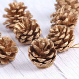 Kerst Dennenappel Versieringen - Natuurlijke Ornamenten in Goud en Zilver voor Kerstboom Decoratie - Set van 18