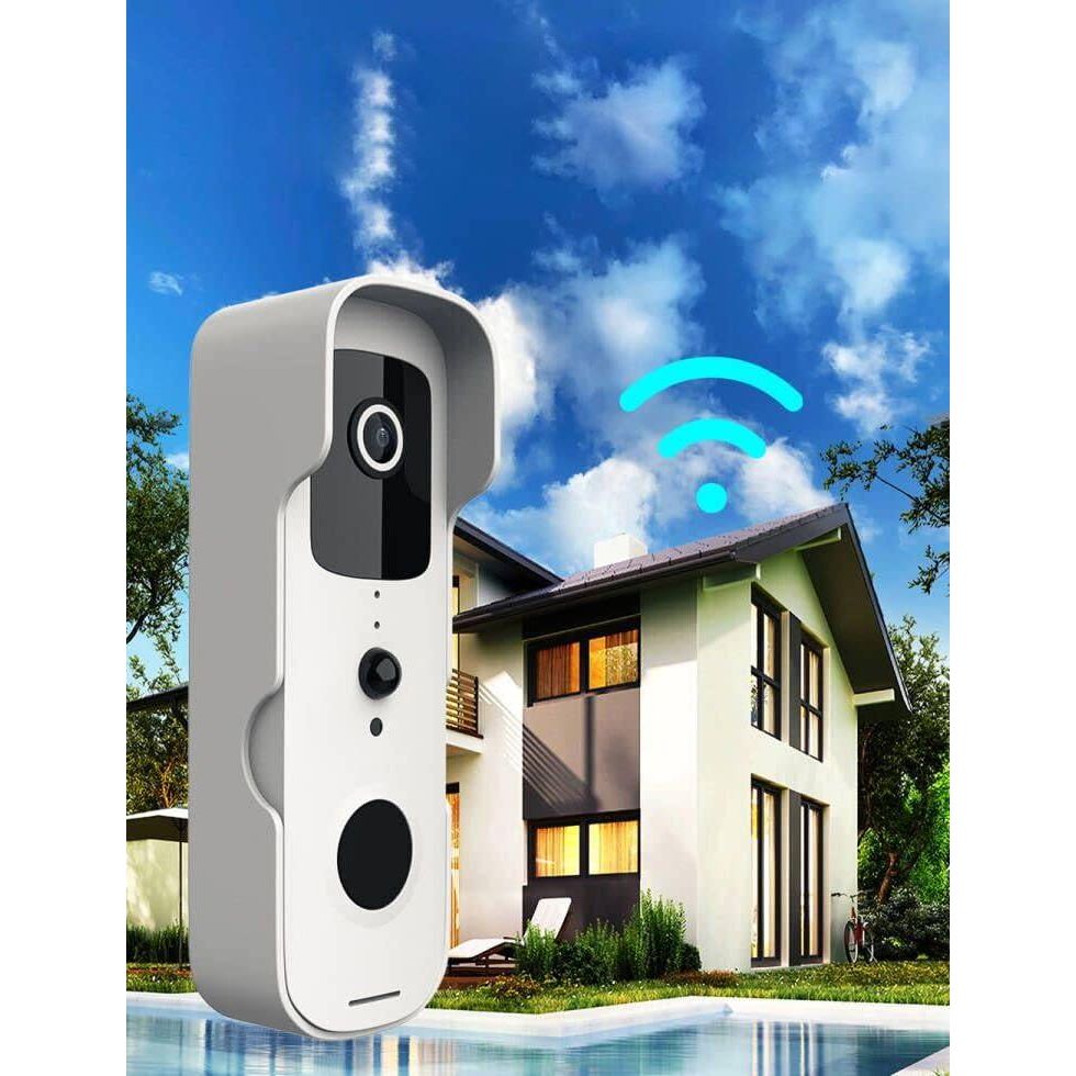 Wi-Fi Slimme Video Deurbel - 155° Groothoeklens - Full HD Nachtzicht - Draadloze Huisbeveiligingscamera - Weerbestendig IP65 - Eenvoudige Installatie & Gebruik