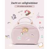 Vlando Muziekdoos Sieradendoosje - PU Leren Kinder Sieradenkist - Met Laden - Voor Meisjes - Ballerina Muziekdoos - Met Stickers &amp; Sleutels - Ideaal Cadeau