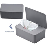Georganiseerde Tissue Opbergbox - Tissue Organizer - Praktische Wipes Dispenser voor Thuis, Kantoor en Auto - Vochtverlies Voorkomen - Duurzaam en Veilig Materiaal - Draagbaar Ontwerp - Multifunctioneel - Grijs