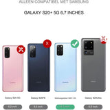 Samsung Galaxy S20 Plus 5G Hoesje Met Ingebouwde Screenprotector en Kickstand - Heavy Duty Militair Grade Schokbestendige Beschermhoes - Geschikt Voor Samsung S20 Plus 5G - Paars - 360° Volledige Body Bescherming