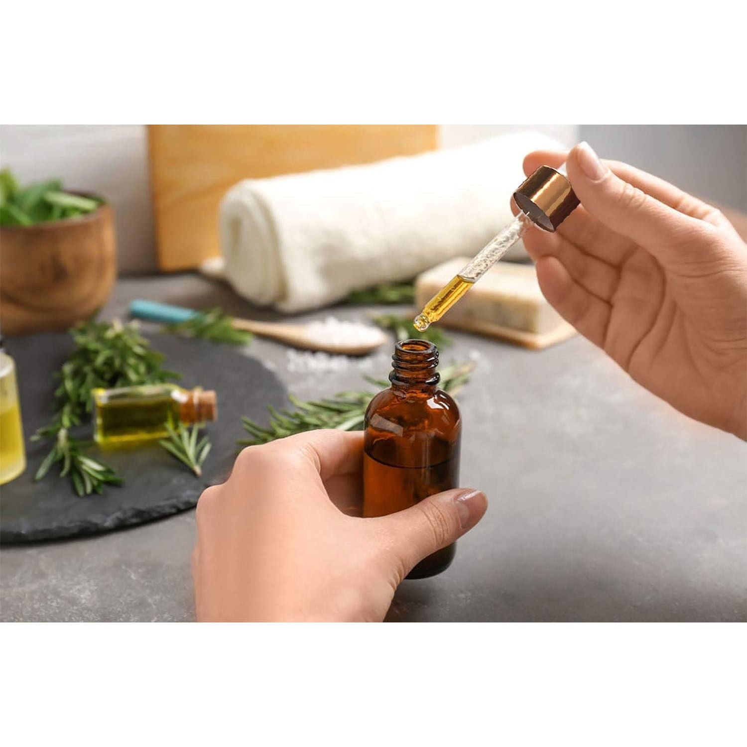 1 Stuk - Druppelflesjes 100m - Amber Glazen Flesjes met Pipet - Voor Essentiële Oliën, Parfums en Meer