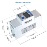 DDSU666 Grote LCD AC Meter - Din Rail Montage - 5(80)A Enkel Fase Elektriciteitsmeter - Geschikt Voor Elektriciteitsfacturering, Zonne-installaties, PV Systemen, Elektrische Voertuigladers - MID Certificaat