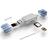 Multifunctionele Kaartlezer - USB-C/USB2.0 naar NM Nano Geheugenkaart en TF Micro SD Kaartlezer - Geschikt voor Telefoons en Laptops - Ondersteunt USB 3.1 Type-C, Snelheid 480 Mbit/s, Uitbreidbaar Geheugen