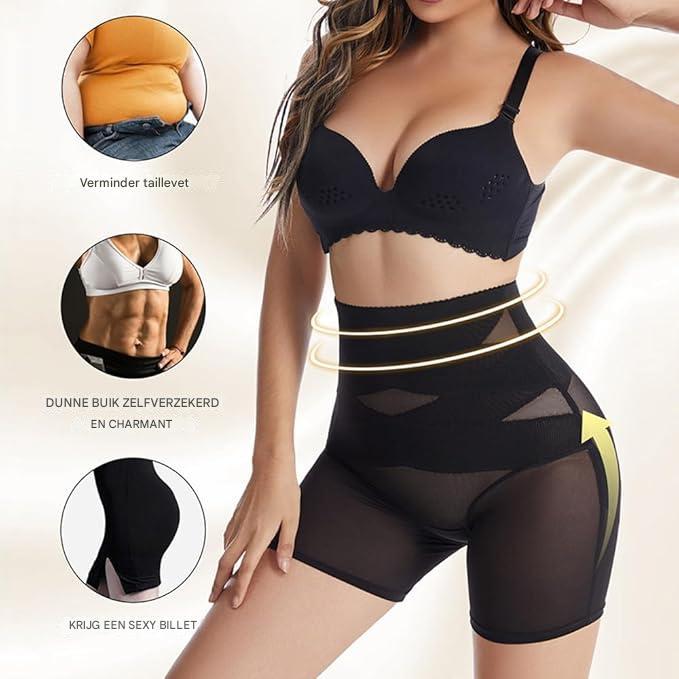 Hoge Taille Corrigerend Ondergoed - Tummy Control Slip - Anti-Schurende Shapewear - Dames Figuurcorrigerende Broek - Ademend en Comfortabel - Met Push-Up Effect - Beschikbaar in Maten S-XL