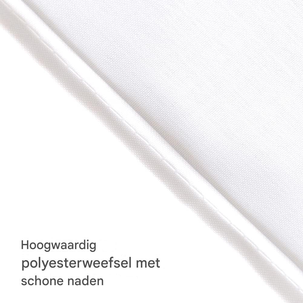 Wit Douchegordijn - 300 x 200 cm - Waterafstotend, Anti-Schimmel Douchegordijn met Magneet - Inclusief Kunststof Haken - Polyester Stof - Oversized Douchegordijn voor Badkamer