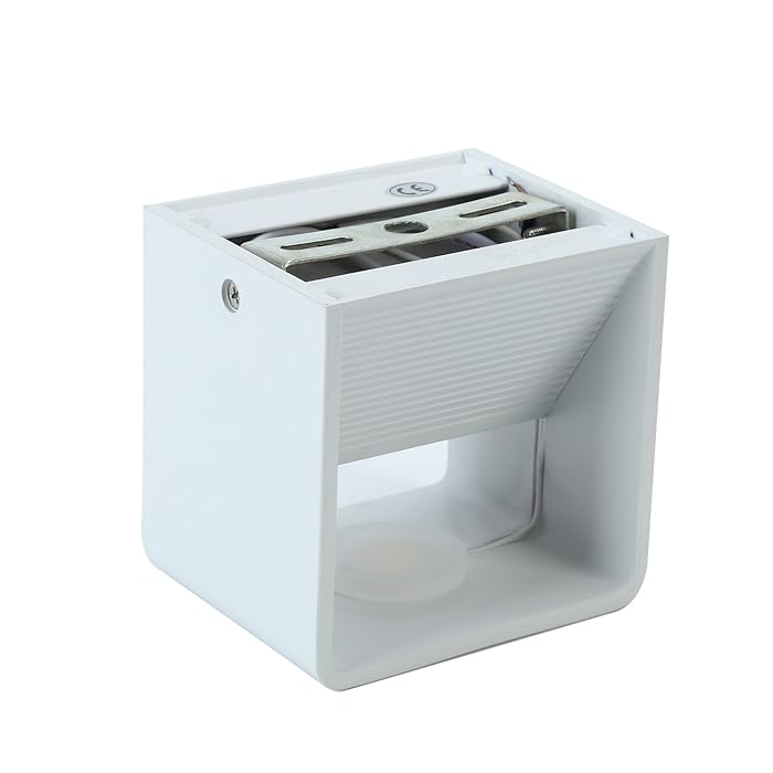 2 Stuks - Ledwandlampen voor Binnen - Up Down Verlichting - Wit Hoogwaardig Aluminium - 7 W Energieklasse A+ 2700 K Warmwit Licht - Stijlvolle en Efficiënte Wandlampen - Modern Design - Eenvoudige Installatie - Ideaal voor Woonkamer, Slaapkamer en Gang