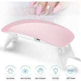 Mini Nagellamp Usb UV/LED Nageldroger Gel Nagellak Poly Nail Gel 60s/120s Art Tool Roze Kleur Zon Mini Nageldroger 6W UV Gel Polish Curing LED Lamp Draagbare Manicure Tool (Roze)