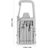 12-in-1 Multifunctionele Sleutelhanger Gereedschapset - Heavy Duty - Schroevendraaier Bit Opvouwbaar Multitool Flesopener Draagbaar Zakgereedschap voor Kamperen Buitenshuis - Alles-in-één Gereedschap voor Handige Oplossingen Tijdens Outdoor Avonturen