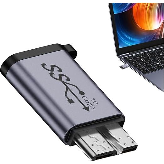 Veelzijdige Micro-USB naar USB 3.0 Adapter - Hoge Snelheid Type C naar Micro-B Kabelomzetter voor Externe Harde Schijven | Compacte en Efficiënte USB C naar Micro-B Adapter voor HDD en Dataoverdracht