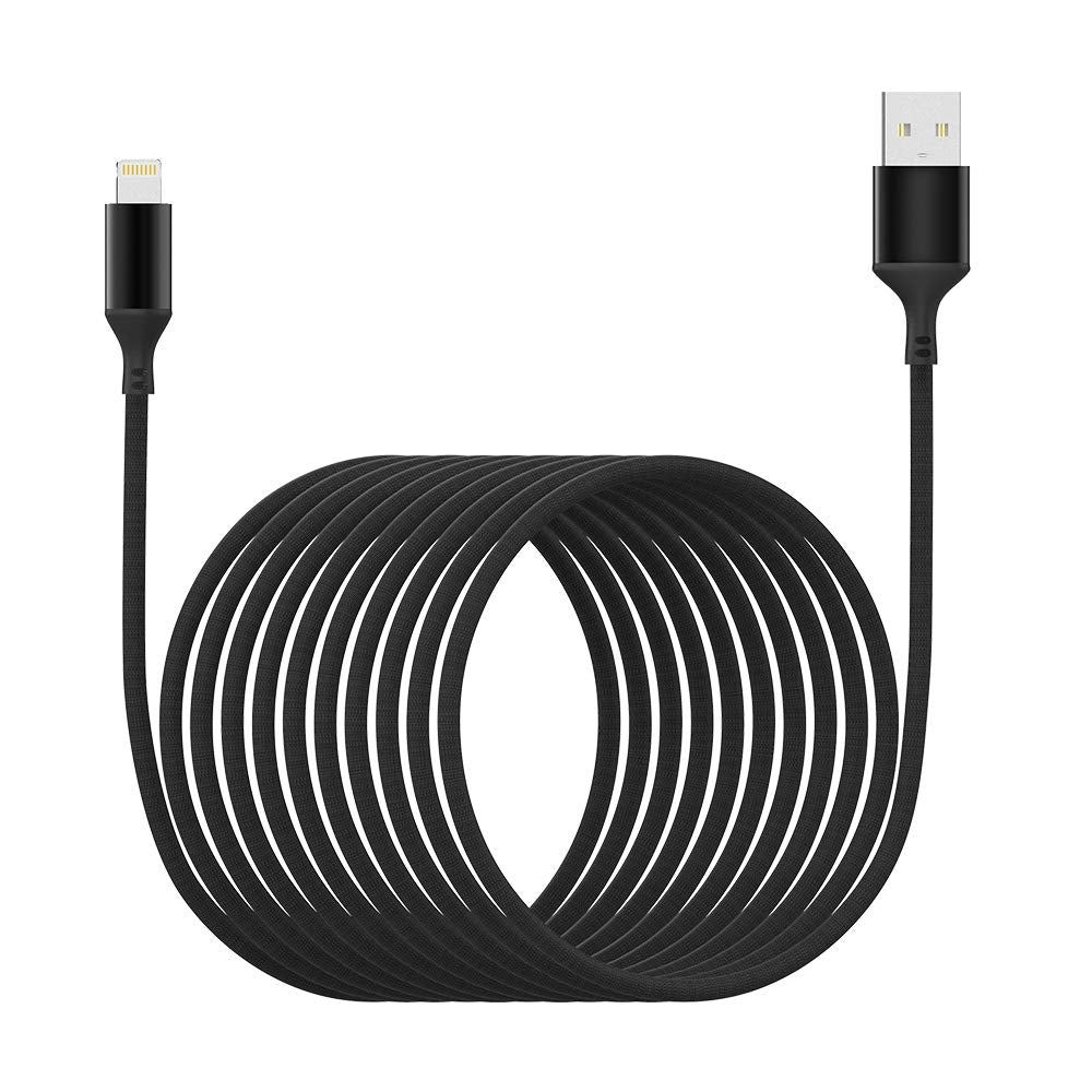 8M Extra Lange iPhone Oplaadkabel [MFi Gecertificeerd] - Snelladen Lightning Kabel - USB Type C - Geschikt voor Alle iPhones, iPads, AirPods en Meer met Lightning Port - Zwart