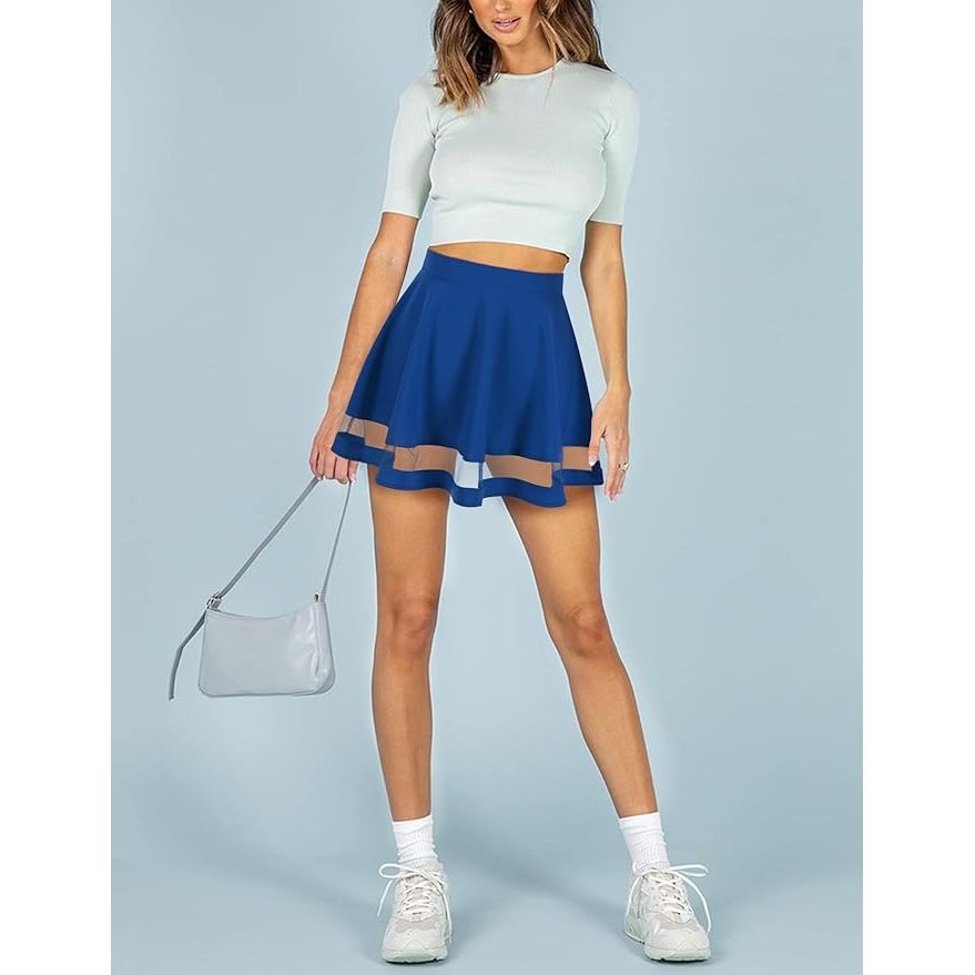 Dames Mini A-Lijn Jurk – Maat XL – Stretchy Korte Zomerjurk Met Kant En Ruches – Comfortabele Chiffon Rok – Elegant & Vrouwelijk – Casual Of Feestelijk Draagbaar – WedTrend Stijl Zonder Merkaanduiding
