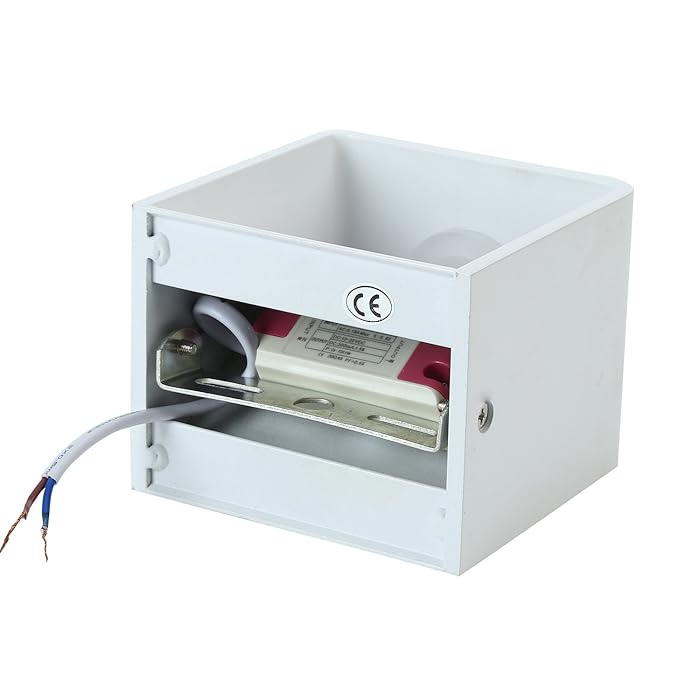 2 Stuks - Ledwandlampen voor Binnen - Up Down Verlichting - Wit Hoogwaardig Aluminium - 7 W Energieklasse A+ 2700 K Warmwit Licht - Stijlvolle en Efficiënte Wandlampen - Modern Design - Eenvoudige Installatie - Ideaal voor Woonkamer, Slaapkamer en Gang