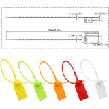 Kleurrijke Kabelbinders met Labels - Plastic Veiligheidstags - Geschikt voor Kleding, Schoenen, Reis, Logistiek - 25cm - Rood, Wit, Geel, Oranje, en Groen
