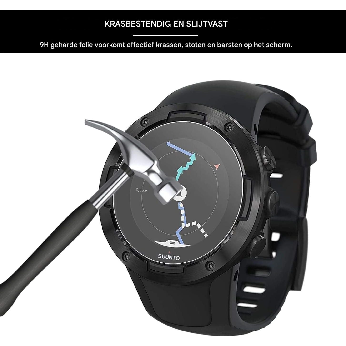 3-Pack Universele Screenprotector voor Smartwatches – Ronde Gehard Glas Bescherming (Diameter 35mm) – Anti-Kras / Anti-Vingerafdruk – 9H Hardheid – HD Helderheid – Case-Friendly Ontwerp