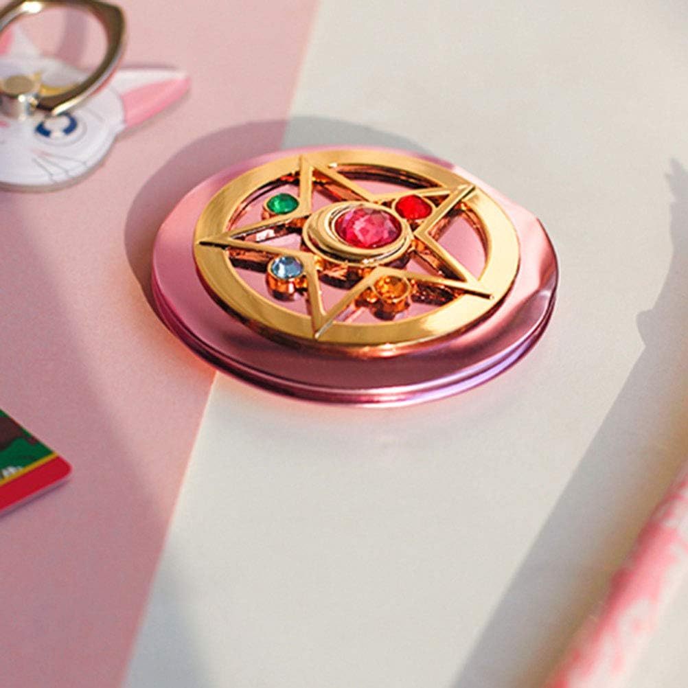Draagbare Cosmetische Spiegel-Sailor Moon-Memory-Serie-Kristallen-Ster-Design - Dubbelzijdige-Compacte-Make-up Spiegel - Roze