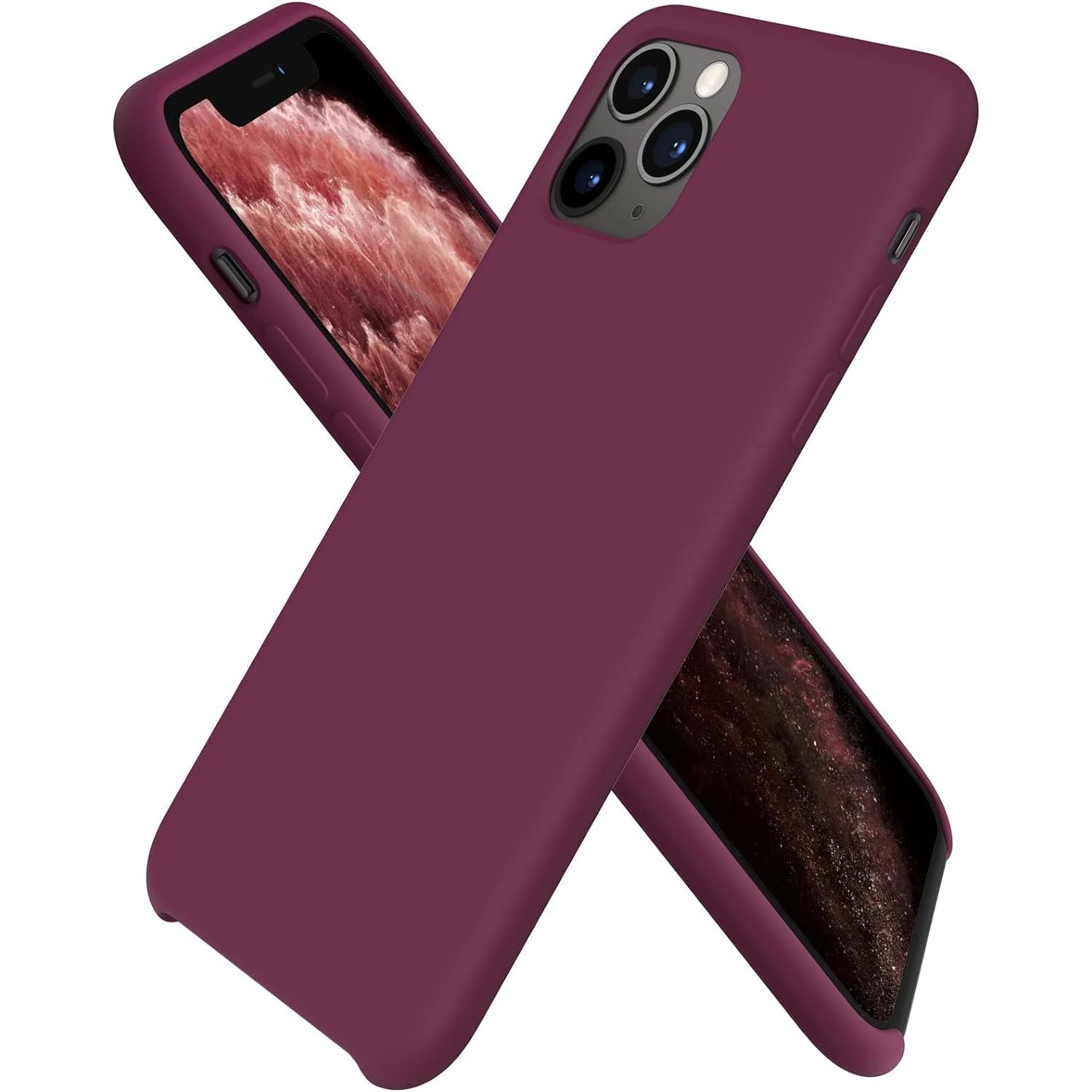 Hoesje voor iPhone 11 Pro Max - Dunne Vloeibare Silicone Hoes - Zachte Zijdeachtige Microvezel Doek - Matte Muntgroen - Gel Rubber Volledige Behuizing - Stijlvol Beschermend Schokbestendig Cover voor iPhone 11 Pro Max met 6,5-inch Scherm