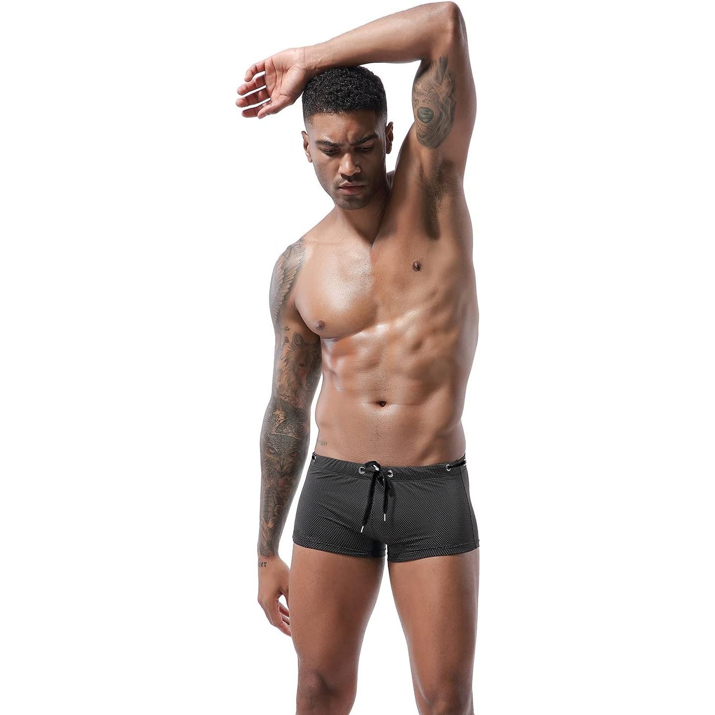 Stijlvolle Heren Zwemshorts - Verstelbare Lage Taille - Sneldrogend Materiaal - Perfect voor Zwemmen & Watersportactiviteiten - Comfortabel en Duurzaam