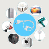 Sonos Play Voedingskabel Set – 2 Stuks (0,35 m &amp; 0,5 m) – Compatibel met Sonos Play:1, One &amp; One SL – 90° Haakse Stekker – 2A/250V – PVC Kabel met Zuiver Koper – UL-gecertificeerd – Ideaal voor Audio, Video &amp; Kleine Apparaten – Wit