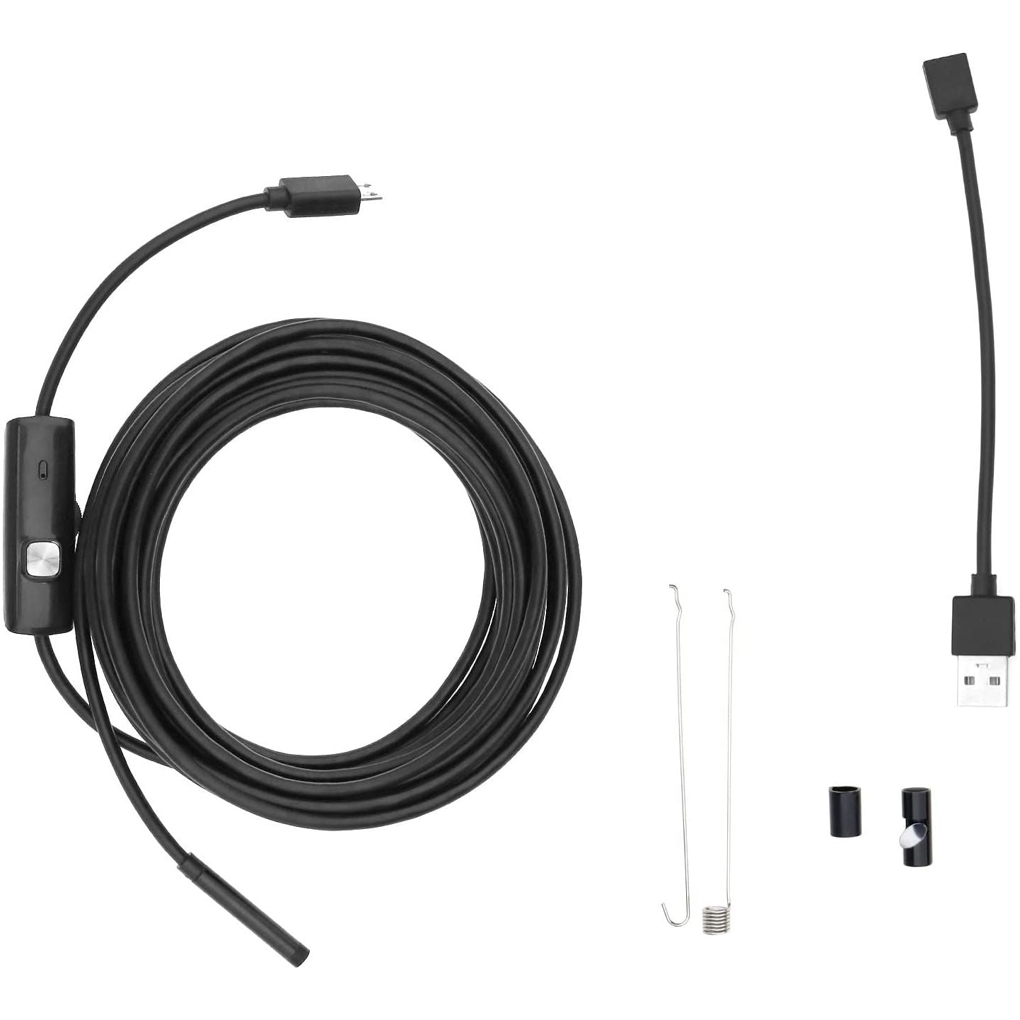 USB Endoscoop - 2 Meter - Inspectiecamera - Waterdicht IP67 - Ø5.5 mm - Met 6 Verstelbare LED Lampen - Compatibel met Android en Windows XP/7/8/9/10 - Voor Onderhoud en Reparatie