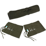 School Pennenzak - 30 Gaten Penseel, Kantoorbenodigdheden Tas Oprolbaar Canvas Penseelhouder Tekenen Pen Aquarel Olieverf Borstel Houder, Ideaal voor het Organiseren en Beschermen van Kunstbenodigdheden