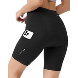 Dames Fietsbroek Met 6D Padding - Maat M - Sneldrogende Elastische Fietsshort Met Zakken - Ademend Nylon en Elastaan - Anti-slip en Schokabsorberend - Geschikt Voor Wielrennen en Mountainbiken - Reflecterende Veiligheidsdetails