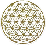 Set van 200 Gouden Flower of Life Stickers - 50 mm Diameter met Gouden Reliëf, Ideaal voor Uitnodigingen, Bruiloftsgeschenken en Decoratie