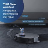ECOVACS DEEBOT X1 OMNI – Robotstofzuiger met Dweilfunctie – 5000Pa Zuigkracht – Zelfreinigend Station – 260 min Accuduur – 3D Obstacle Avoidance – YIKO Spraakbesturing – 4L Waterreservoir – Luxe Ontwerp door JACOB JENSEN