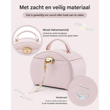 Vlando Muziekdoos Sieradendoosje - PU Leren Kinder Sieradenkist - Met Laden - Voor Meisjes - Ballerina Muziekdoos - Met Stickers &amp; Sleutels - Ideaal Cadeau