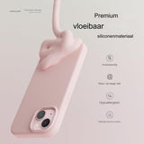iPhone 15 Hoesje - Vloeibare siliconen hoes, compatibel met iPhone 15. Premium kwaliteit met volledige bescherming dankzij 4-laagse schokbestendige structuur. Zachte microfiber voering voorkomt krassen. Beschikbaar in lieflijk roze