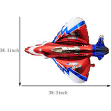 2 Stuks - F35 Raket Ballon Set - Opblaasbare Straaljager Ballonnen - Groot Formaat Decoratie voor Feestjes - Duurzame en Herbruikbare Folie - Heldere Kleuren - Ideaal voor Verjaardagen en Themaparty's - Eenvoudig Op Te Blazen