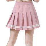Koreaanse Plooirok - Elegante Minirok met Dubbele Bies – Zachte Katoenmix – Zijrits met Haaksluiting – Schoolstijl / Kawaii / Casual – Comfortabele Pasvorm – Zwart / Grijs / Beige (kopie)