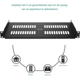 2 Pak Serverrek Plank 10" Diep - Universele Geventileerde Cantilever Lade voor 19" Netwerkapparatuurrek & Kast - Zwart - Stevig & Duurzaam - Optimaal Gebruik van Ruimte - Eenvoudige Installatie - Betrouwbare Ondersteuning - Hoogwaardig Materiaal