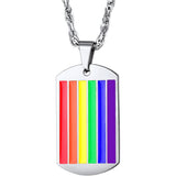 LGBT+ Regenboog Hanger Ketting voor Vrouwen & Mannen - Personaliseer met Foto - Stijlvol Roestvrij Staal - 56cm Lengte - Toon Trots & Eenheid