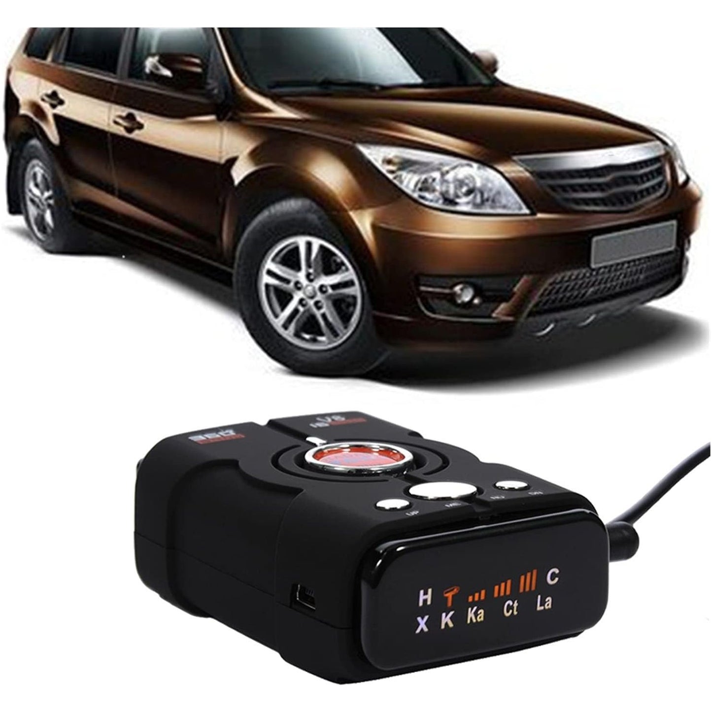 360-Graden Radar Detector - Snelheid Monitor Detectie - Radar Verklikker - Super Heterodyne Technologie voor Optimale Waarschuwing - V8 Radar Detector - Uitgebreide Snelheidsmonitoring - Geschikt voor 12V Auto's - Meerdere Frequentiebereiken