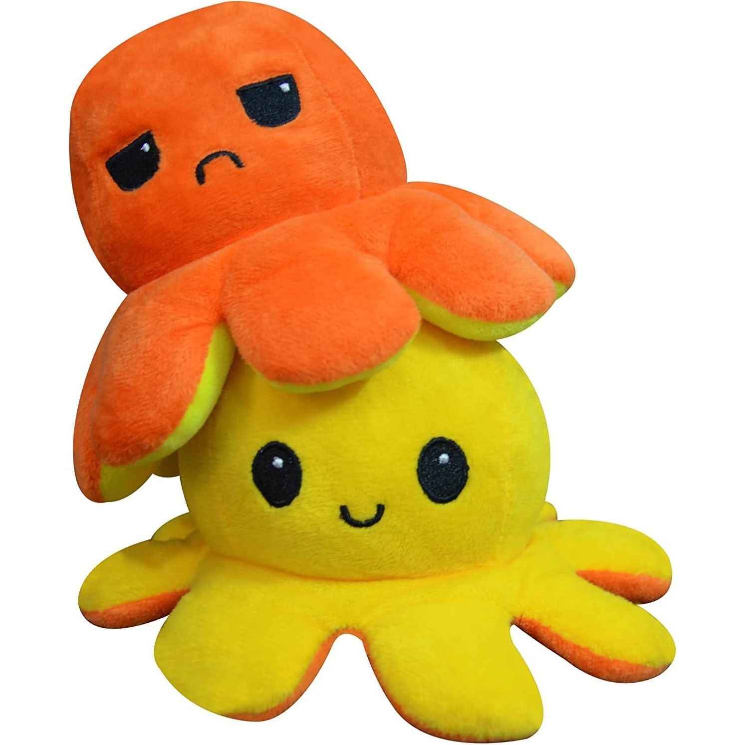 Omkeerbare Octopus Knuffel – Zachte Pluche Knuffel met Dubbele Gezichtsuitdrukking – TikTok Sensatie & Stressverlichtend Speelgoed – Verkrijgbaar in Meerdere Kleuren