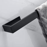 Stijlvolle Zelfklevende Handdoekhouder - Roestvrij Staal met Matte Zwarte Afwerking - Eenvoudig te Installeren en Duurzaam