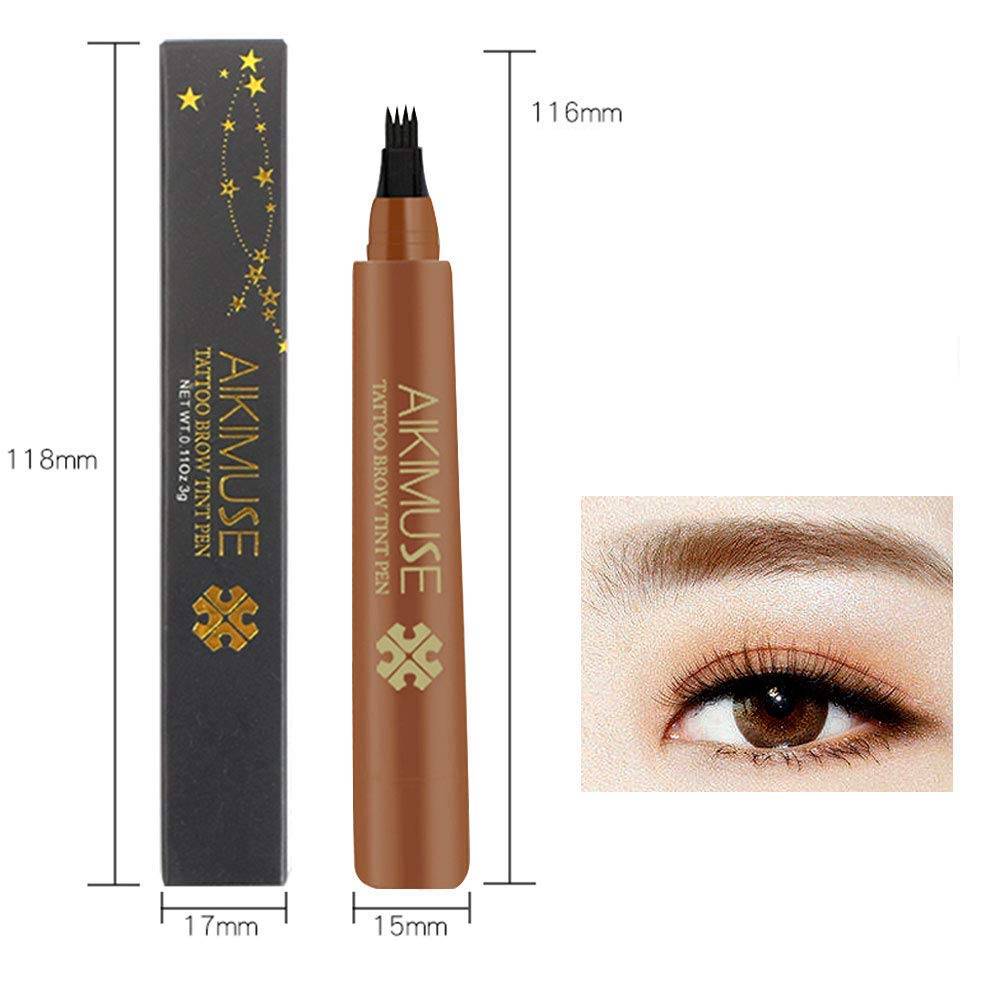 AIKIMUSE - Waterdicht Microblading Wenkbrauwpotlood - Tattoo Brow Pen - Natuurlijke Look - 24 Uur Langhoudend