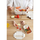 2 Stuks -Japanse Bento Box Set - Met Bestek - Lekvrije Deksel - Lunchtrommel - Duurzame Lunchbox - Ideaal Voor Maaltijdvoorbereiding - Herbruikbare Eetdoos - BPA vrij - Compact En Lichtgewicht - Voedselveilig Handige Voedselcontainer - Beige & Roze