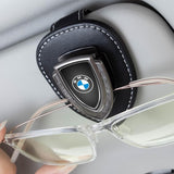 Auto Zonnebrilhouder voor BMW - PU Leer & Roestvrij Staal - Handige Clip voor Autovizier - Stijlvol en Duurzaam