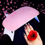 Mini Nagellamp Usb UV/LED Nageldroger Gel Nagellak Poly Nail Gel 60s/120s Art Tool Roze Kleur Zon Mini Nageldroger 6W UV Gel Polish Curing LED Lamp Draagbare Manicure Tool (Roze)