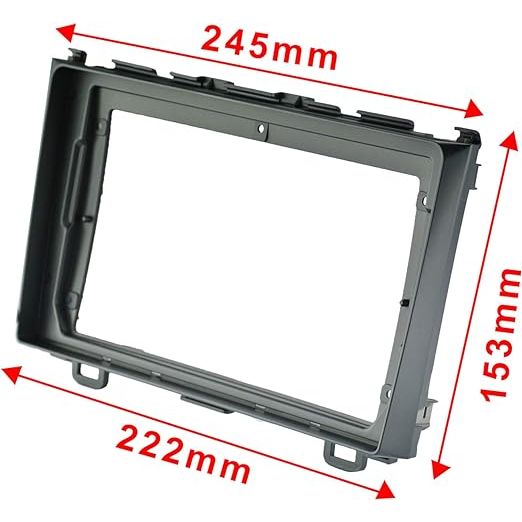 9 Inch 2Din Android Autoradio Stereo Frame Kit voor Honda CR-V 3 (2006-2011) - Inclusief Montageframe, Bedradingsharnas en Antenne Adapter Zwart