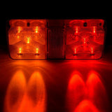 Universele LED Achterlichten Set - 12V Remlichten voor Aanhangwagen, Vrachtwagen & Bestelwagen - Heldere 10 LEDs per Licht - Rood & Oranje - Duurzaam & Energiezuinig